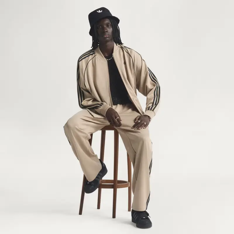 SST ADICOLOR CLASSICS Giacca da allenamento A VESTIBILITÃ AMPIA Stone Khaki miniatura 3