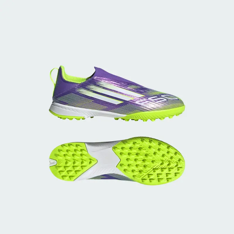 Stivali F50 League Laceless Turf Bambini Purple Rush