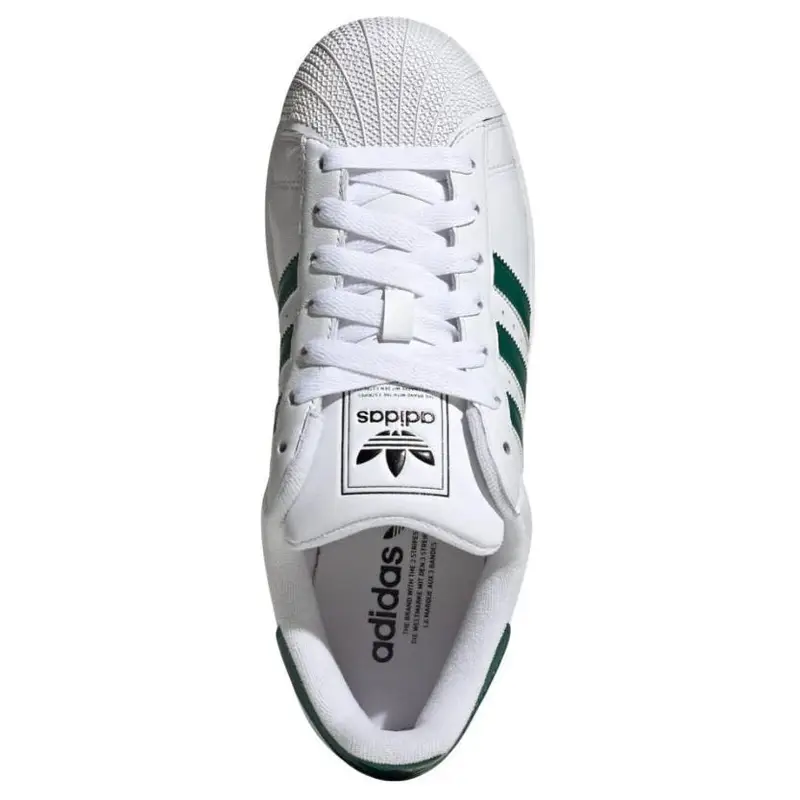 Superstar 2 Bianco Verde Collegiale Sneakers Unisex Bianco Nuvola Nero Core JQ4730 38 miniatura 3
