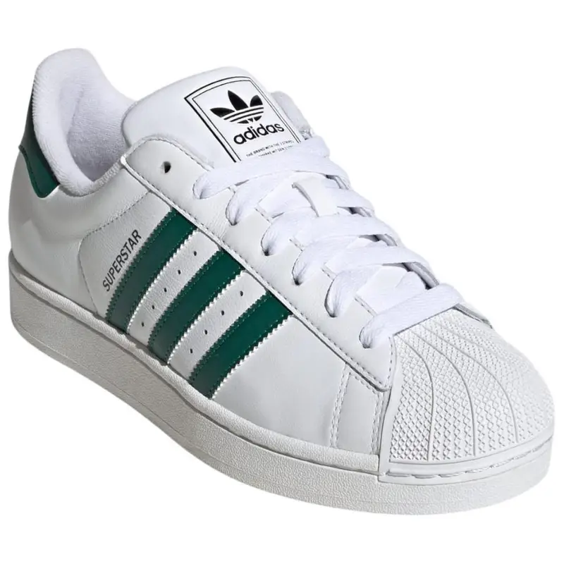 Superstar 2 Bianco Verde Collegiale Sneakers Unisex Bianco Nuvola Nero Core JQ4730 41⅓ miniatura 4