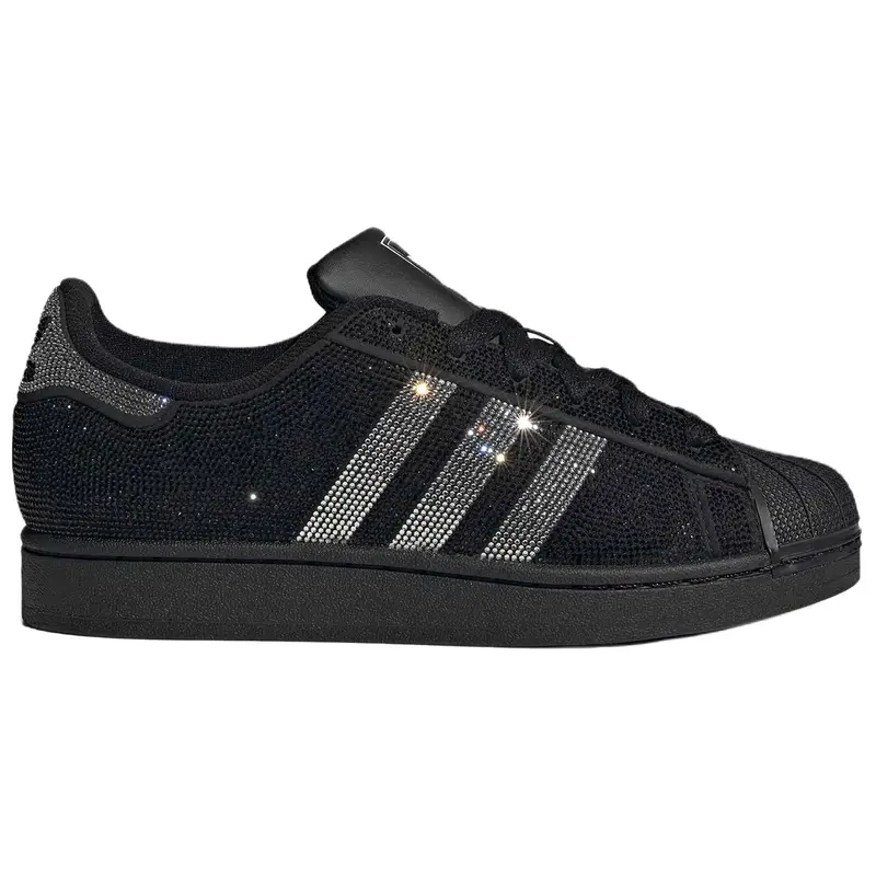 Superstar 2 Rhinestone Nero Argento Donna Sneakers Core-Nero Argento Metallizzato Bianco Sporco IH4200 miniatura 2