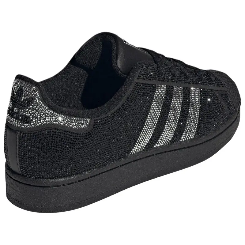 Superstar 2 Rhinestone Nero Argento Donna Sneakers Core-Nero Argento Metallizzato Bianco Sporco IH4200 miniatura 3