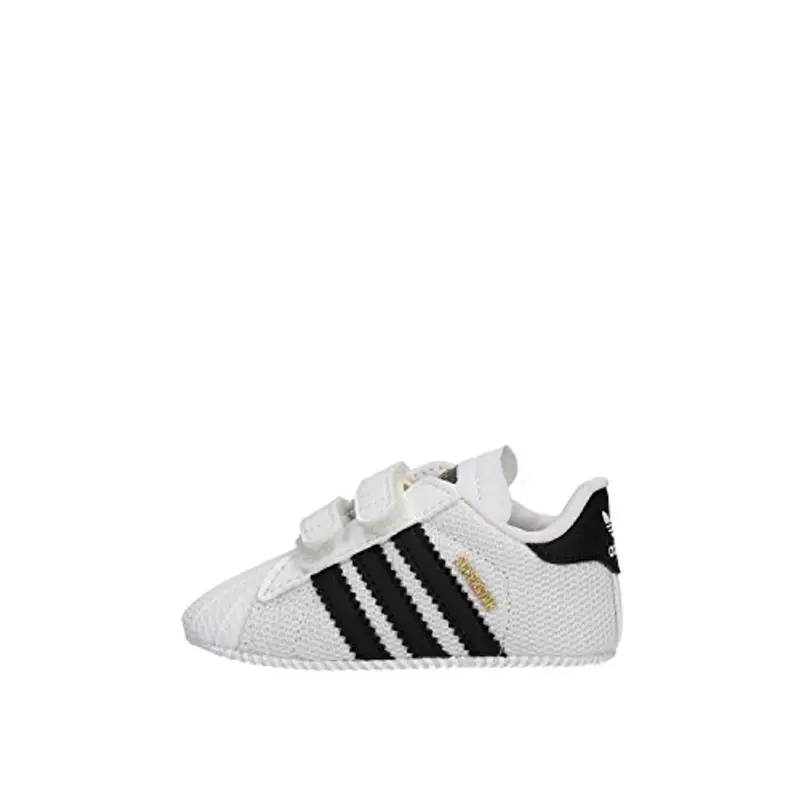 Adidas Superstar Crib, Sneaker Unisex Bambini E Ragazzi, White Black Gold Metallic, 18 EU