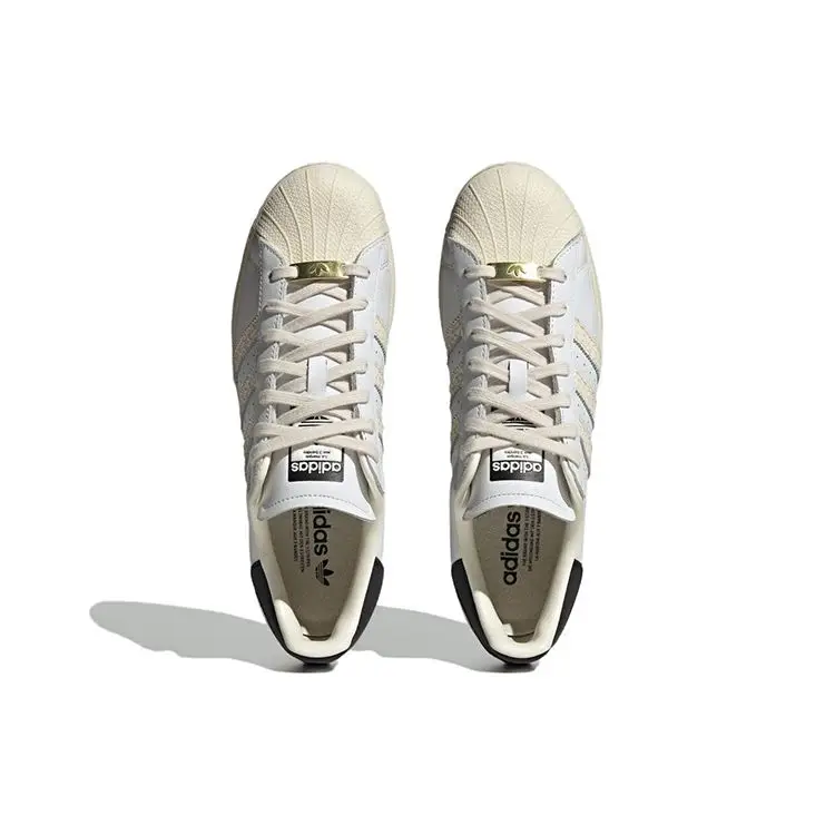 Superstar Strisce Impresse - Wonder White Nero Sneakers Unisex Calzature-Bianco Core-Nero ID4675 41⅓ miniatura 4