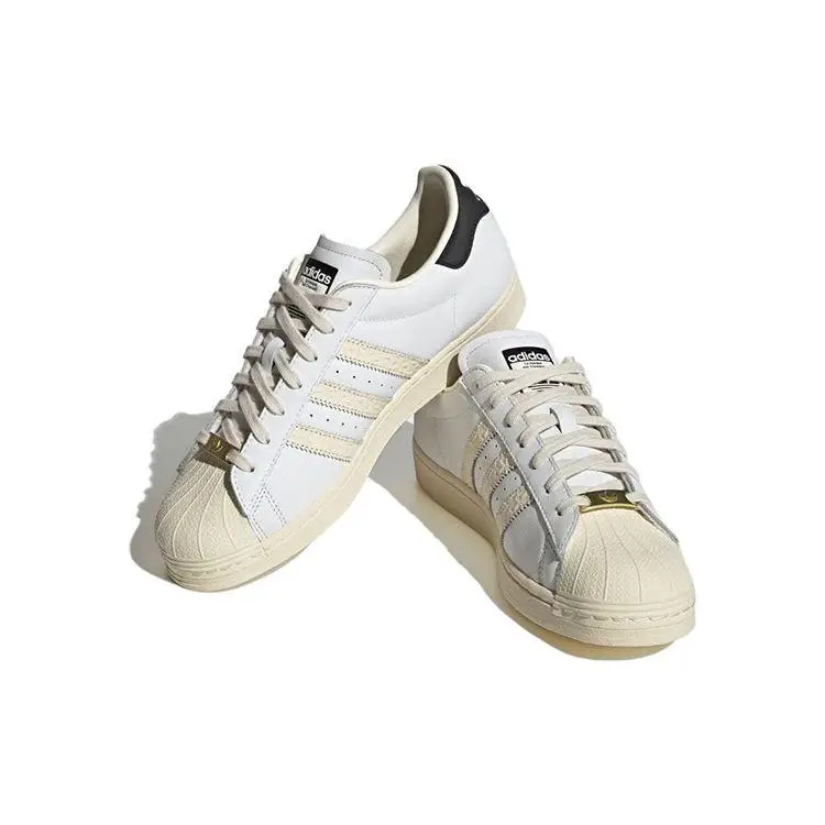 Superstar Strisce Impresse - Wonder White Nero Sneakers Unisex Calzature-Bianco Core-Nero ID4675 41⅓ miniatura 5