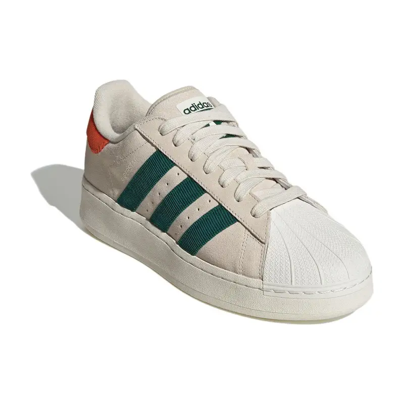 Superstar XLG Alluminio Verde Collegiale Sneakers Unisex Crema Preloved-Rosso ID8378 45⅓ miniatura 4