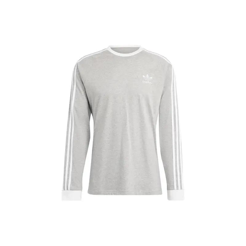 T-shirt a maniche lunghe adidas Adicolor Classics 3-Stripes Grigio Medio Melange Uomo Streetwear IM9429 L