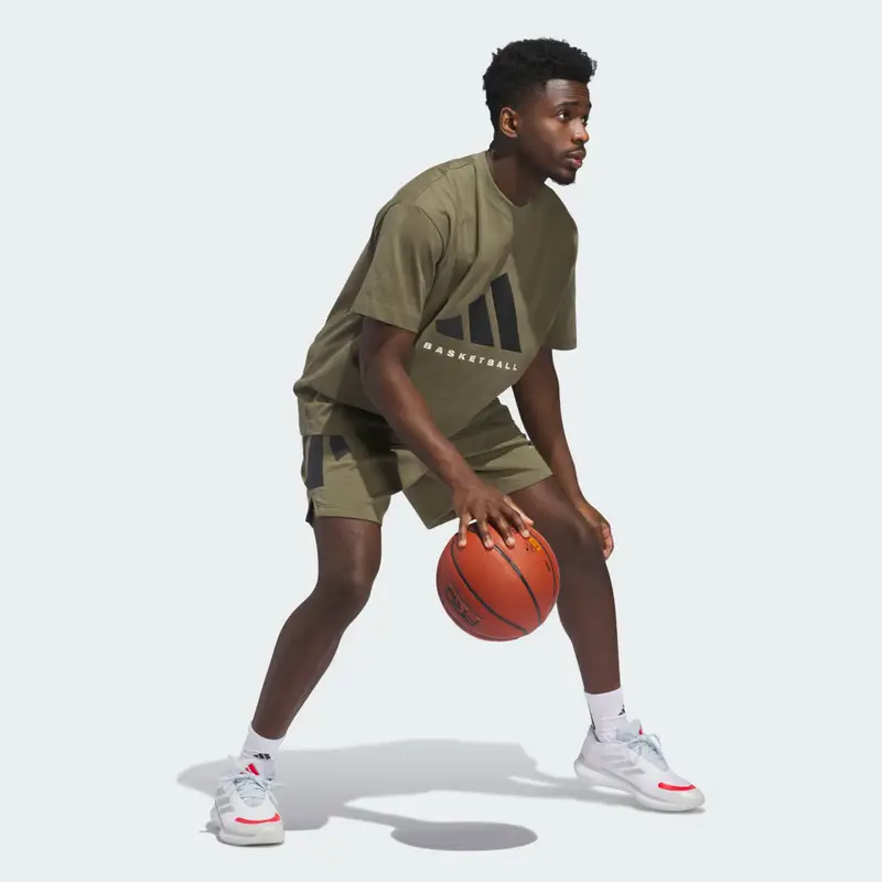 T-shirt adidas Basketball (Neutral) Olive Strata miniatura 3