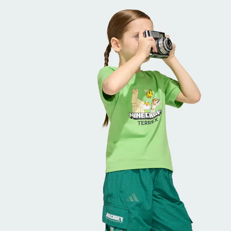 T-shirt adidas Minecraft Terrex Semi Lucid Lime miniatura 3