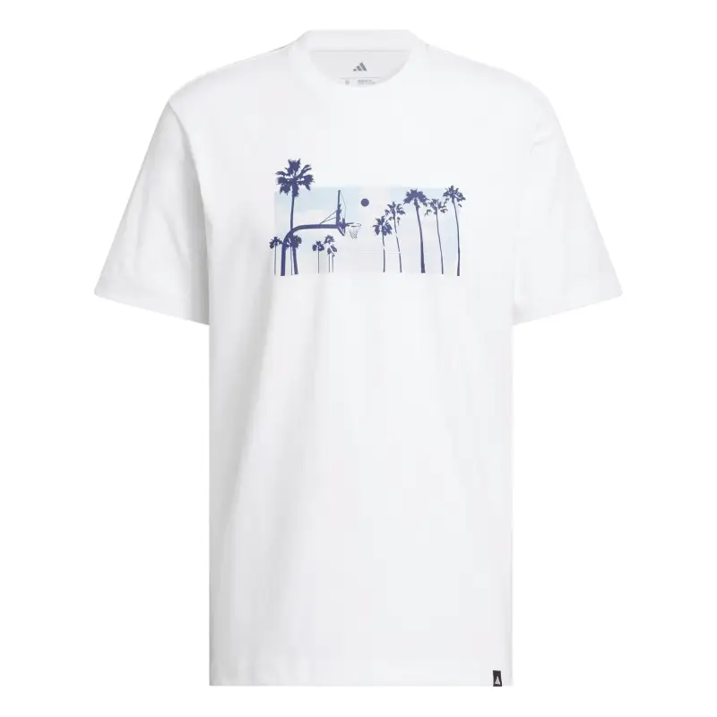 T-shirt adidas Summer Sunset Graphic Blanc