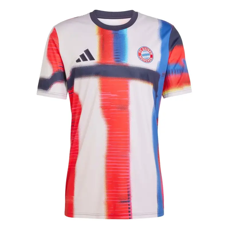 T-Shirt Bayern Pre Match Bianco Rosso Blu Uomo M