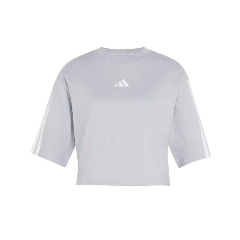 T-shirt da donna adidas Essentials 3-stripes Gris
