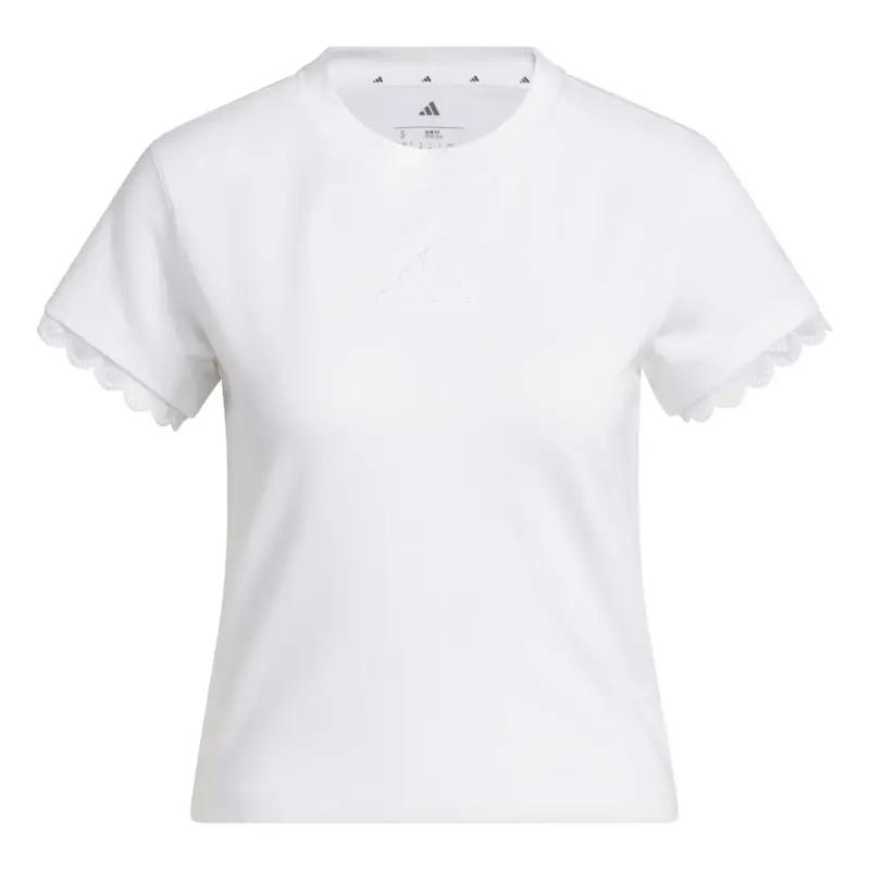 T-shirt da donna adidas Outlined Blanc