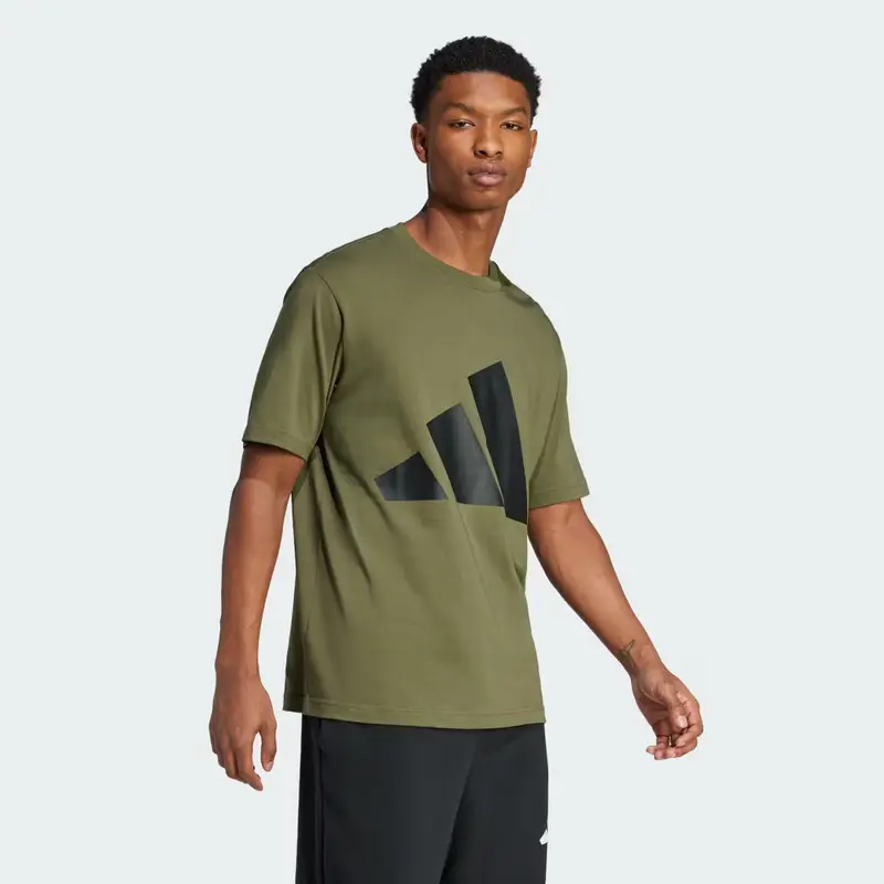 T-shirt Essentials Big Logo Olive Strata miniatura 3