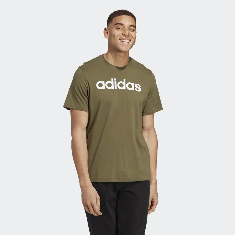 T-shirt Essentials Single Jersey Linear Embroidered Logo | Adidas Beige