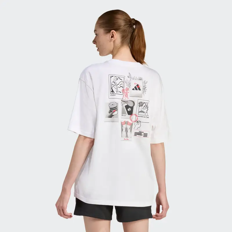 Adidas T-shirt Bianco 3781811 miniatura 2