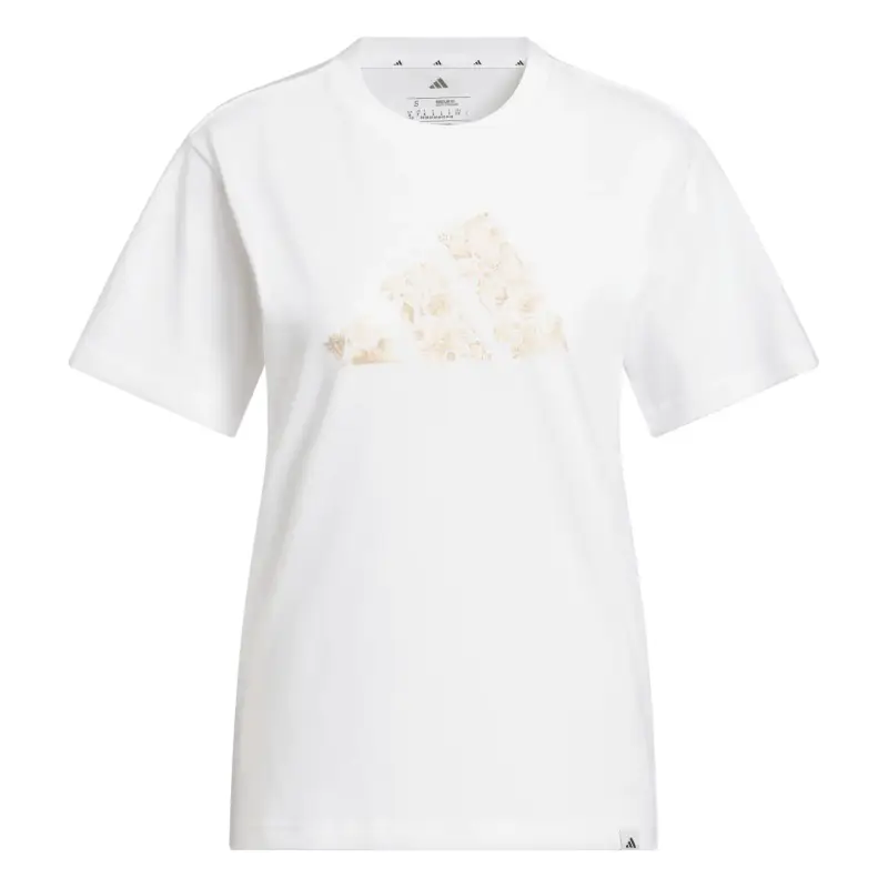 T-shirt grande logo donna adidas Iridescent Shells Graphic Blanc