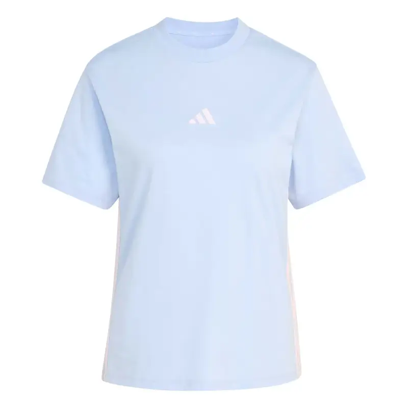 T-shirt in cotone a 3 righe donna adidas