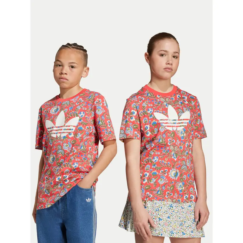 T-shirt Liberty London JV7817 Rosso Loose Fit