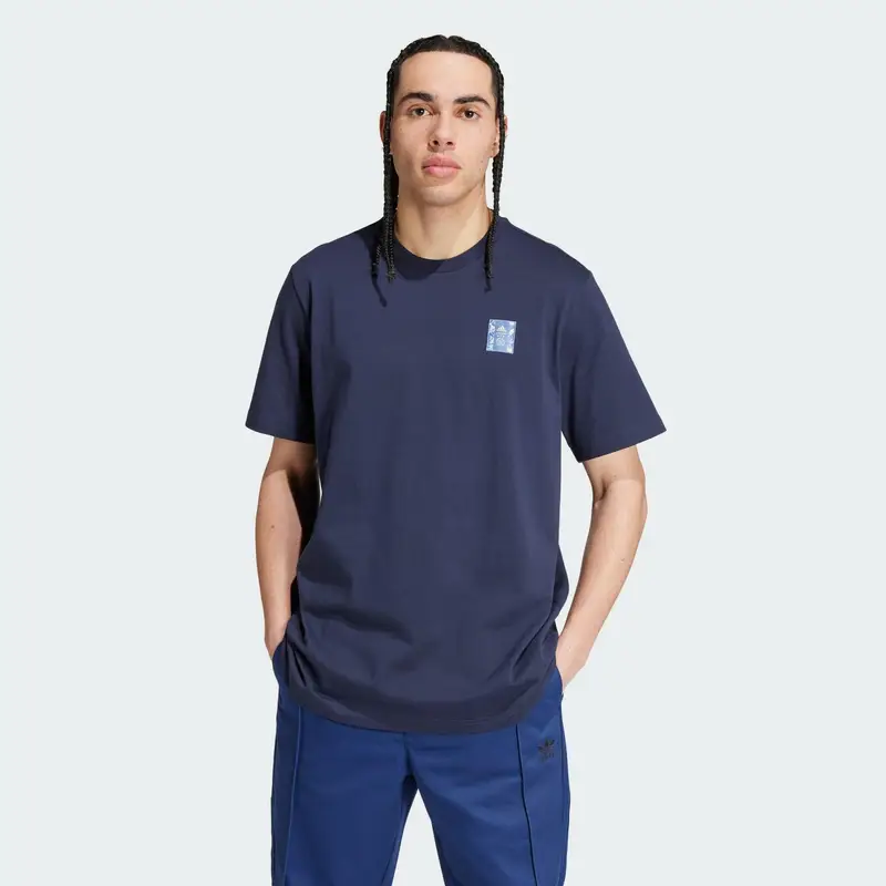 T-shirt Seasonal Graphic Ajax Amsterdam | Adidas Blu petrolio