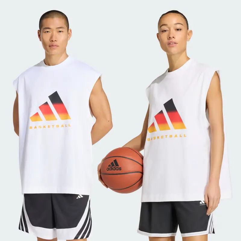 T-SHIRT SENZA MANICHE DBB BASKETBALL 2 CON GRAFICA White