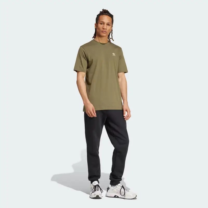 T-shirt Trefoil Essentials Olive Strata miniatura 3