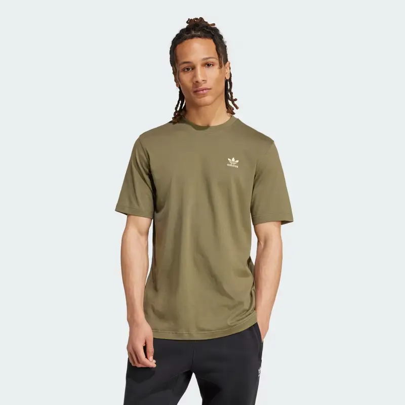 T-shirt Trefoil Essentials Olive Strata