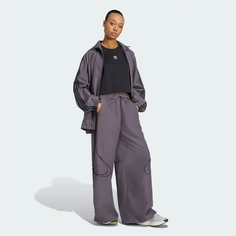 Teamgeist Adicolor Pantaloni da allenamento cuciti oversize Grey Strata miniatura 3