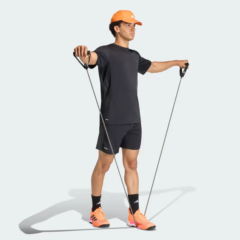 TECH ESSENTIALS SHORT DA ALLENAMENTO A 3 strisce Black miniatura 3