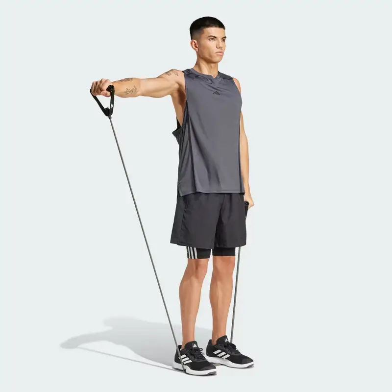 TECHFIT calzamaglia corta a compressione per allenamento con 3 strisce Black miniatura 3