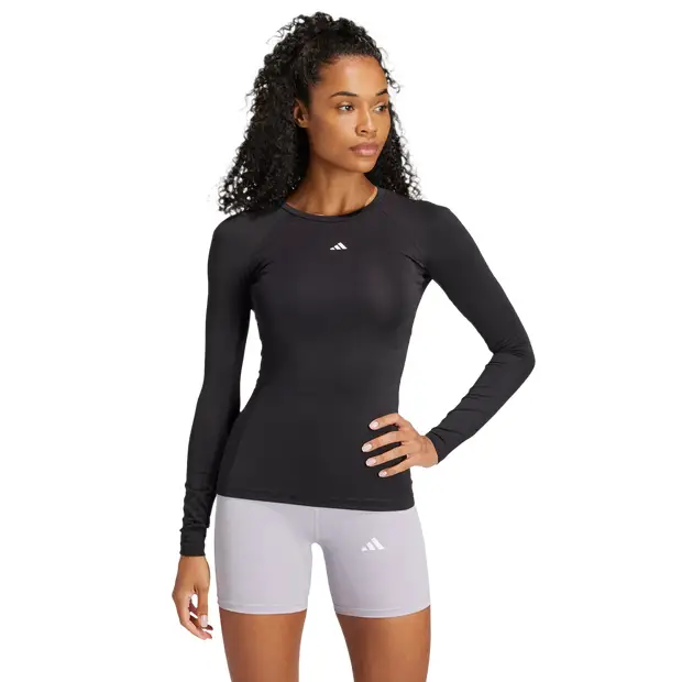 Techfit Long Sleeve Training Top Donna - Magliette Nero - Mesh Black