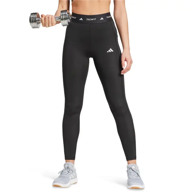 Techfit Stash Pocket Full-length Leggings Donna - Leggings Nero - Mesh Black
