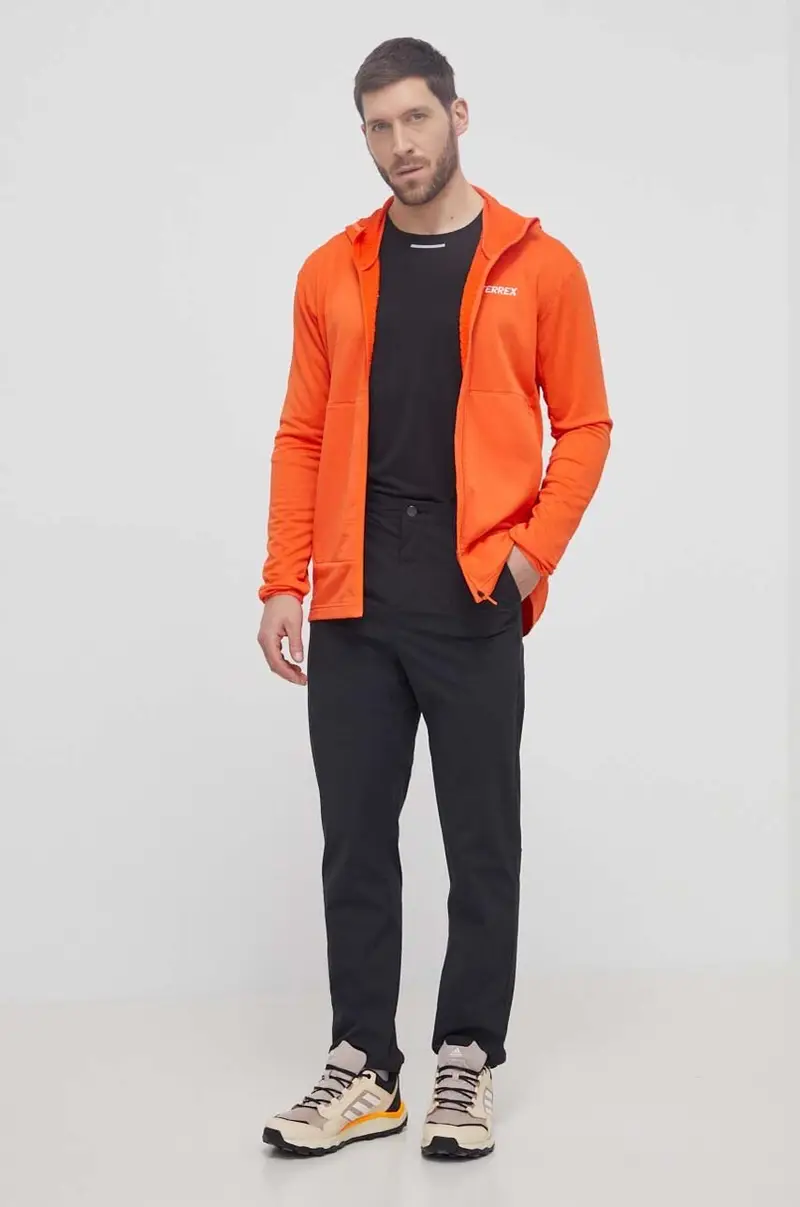 felpa da sport Xperior colore arancione con cappuccio IQ3720 miniatura 2