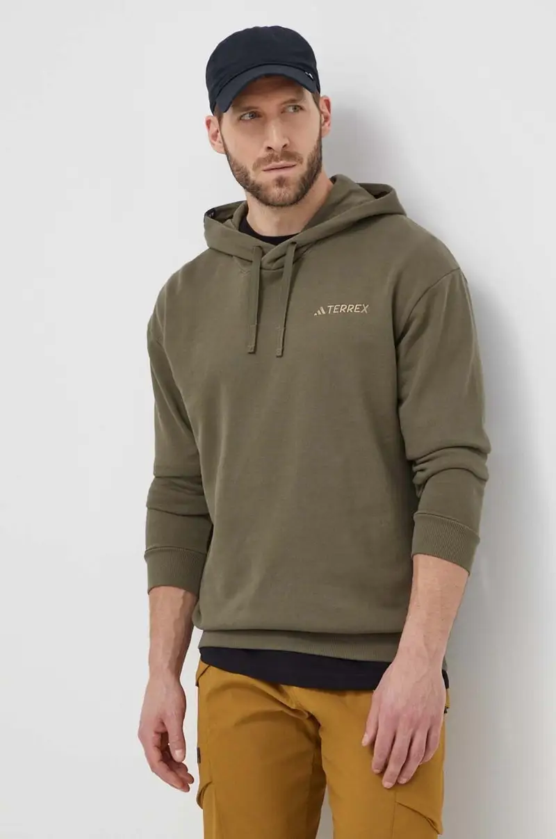 felpa tuta colore verde con cappuccio IN4716