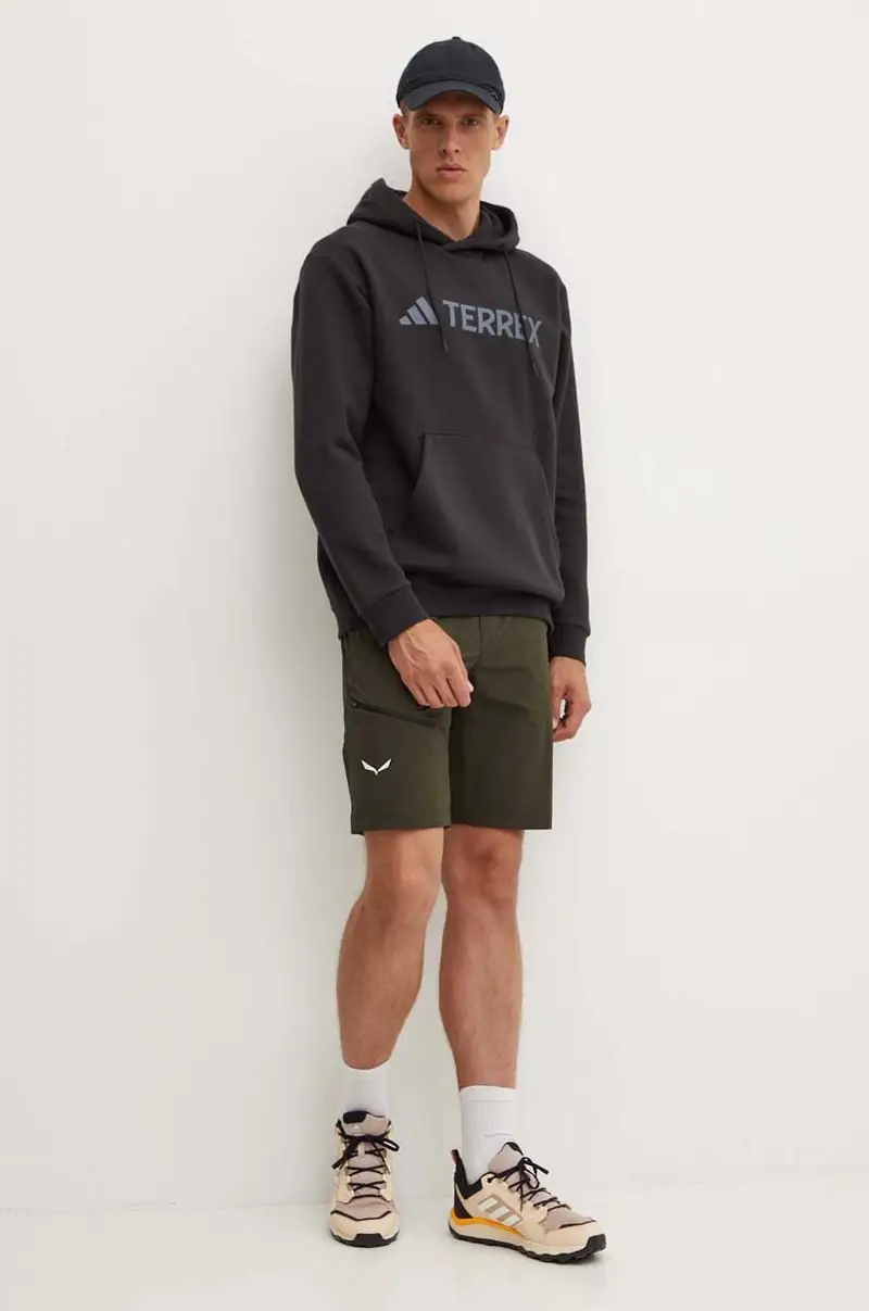 felpa tuta Multi colore nero con cappuccio IZ3305 miniatura 2