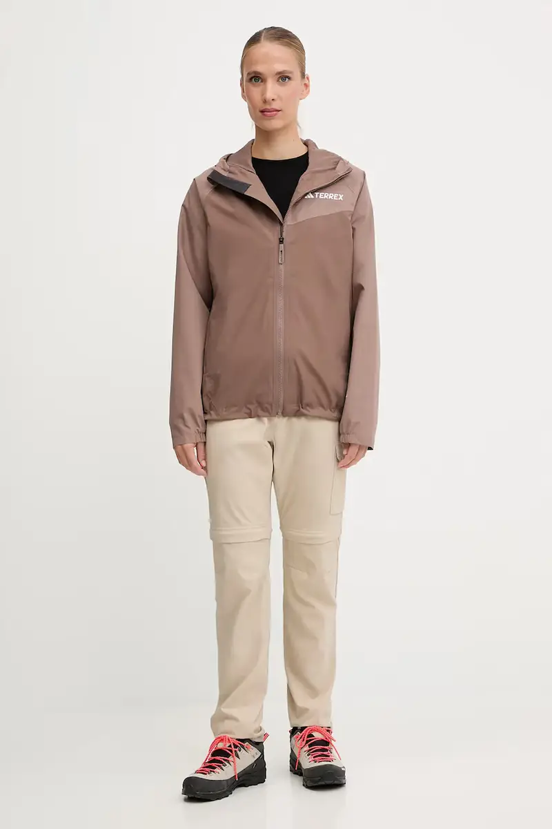 giacca impermeabile Multi 2L Rain Jacket colore marrone JN0857 miniatura 2