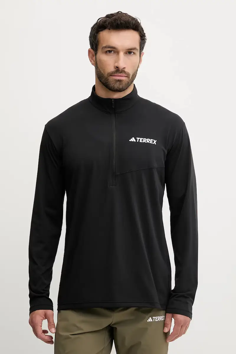 longsleeve sportivo Multi Half-Zip colore nero JF4188