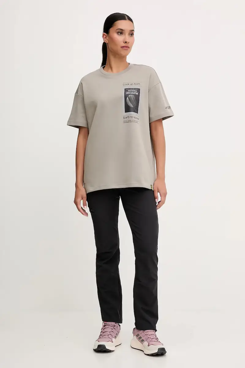 maglietta sportiva donna colore beige KC2350 miniatura 2