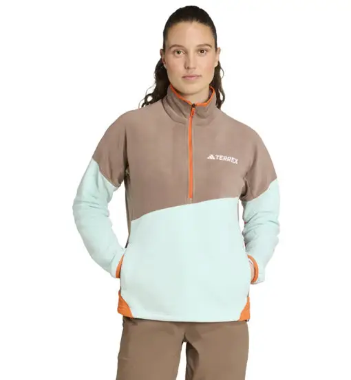 Terrex Multi Climawarm W - felpa in pile - donna Light Brown