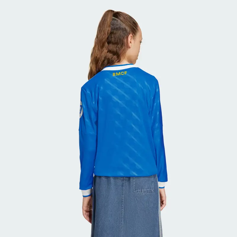 Terza maglia a maniche lunghe 25/26 Real Madrid per bambini e bambine Blue Bird miniatura 4
