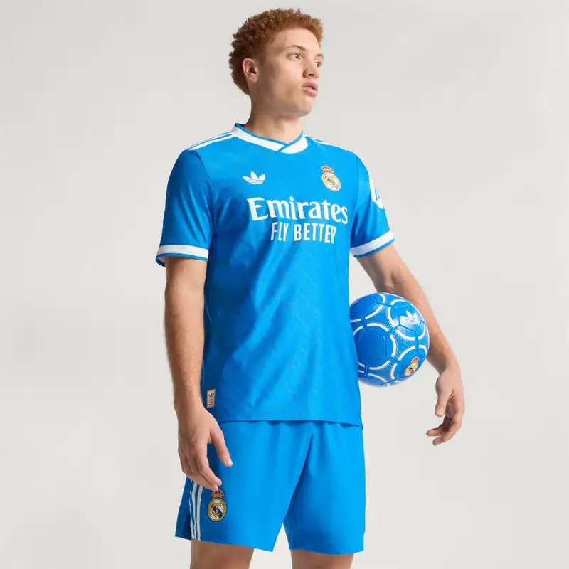 Terza Maglia Autentica 25/26 Real Madrid Blue Bird