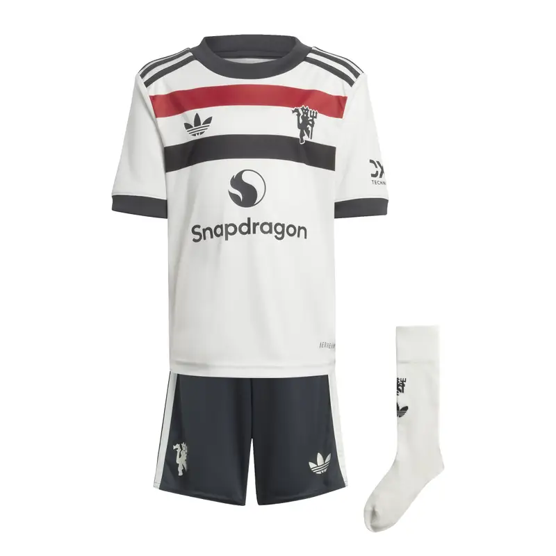 Terzo set per bambini Manchester United 2024/25 Blanc