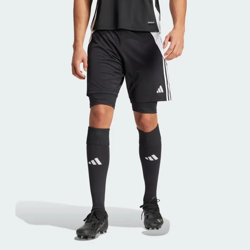 Adidas Tiro 24 Training 2-in-1 male Pantaloncini - Nero - Tela di cotone - Foot Locker