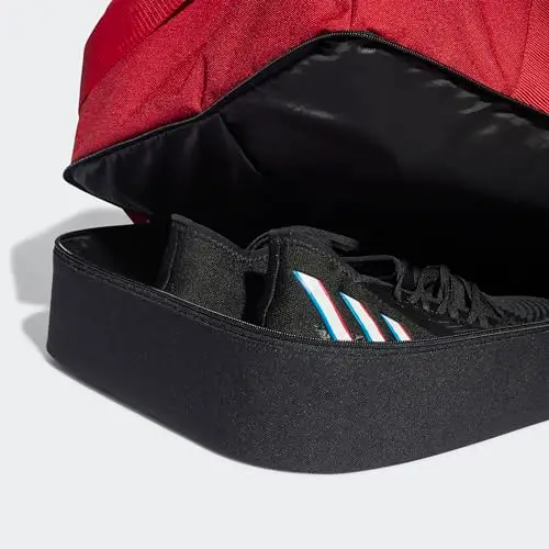 adidas Tiro League Duffel Bag, Unisex-Adulto, Team Power Red 2 / Black/White, L miniatura 3