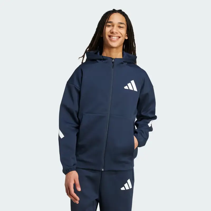 Track jacket New adidas Z.N.E. Full-Zip Hooded Aurora Ink