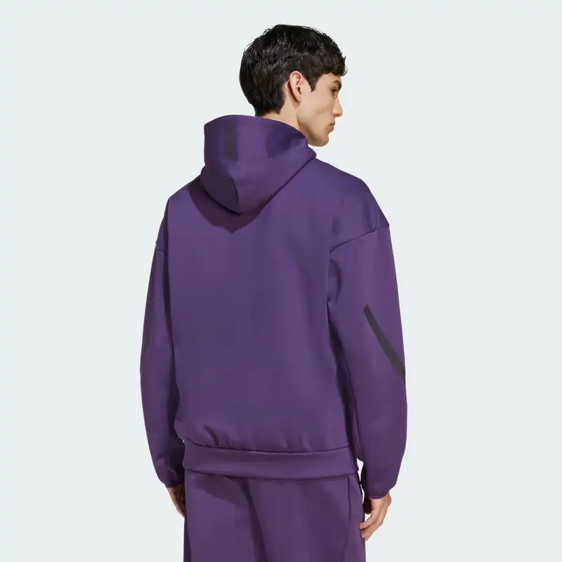 Track jacket New adidas Z.N.E. Full-Zip Hooded Aurora Plum miniatura 2