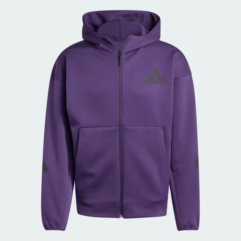 Track jacket New adidas Z.N.E. Full-Zip Hooded Aurora Plum miniatura 4
