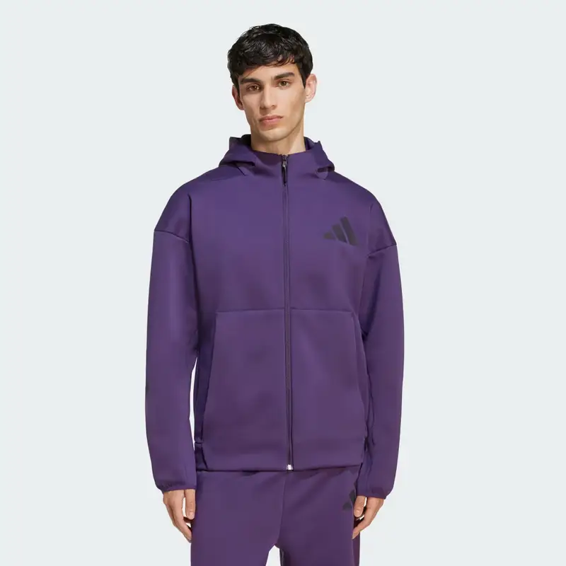 Track jacket New adidas Z.N.E. Full-Zip Hooded Aurora Plum
