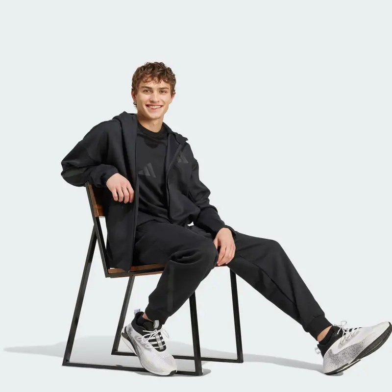 Track jacket New adidas Z.N.E. Full-Zip Hooded Black miniatura 3