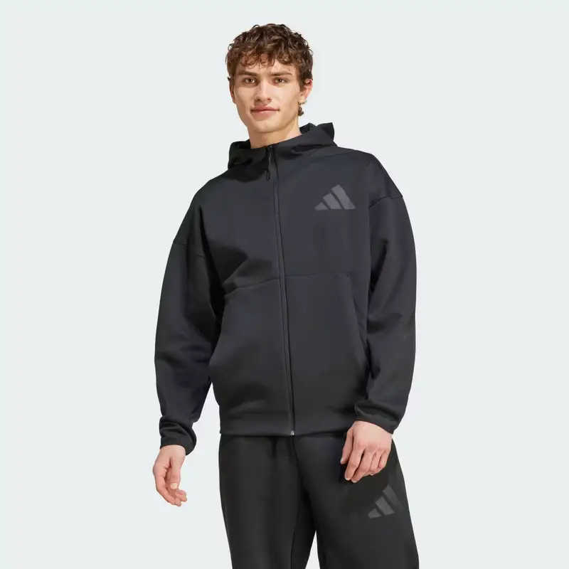 Track jacket New adidas Z.N.E. Full-Zip Hooded Black